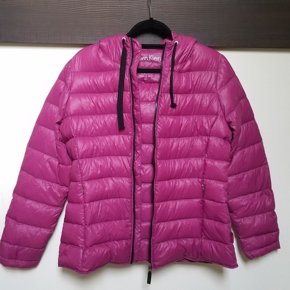 Calvin Klein Jackets & Blazers - CALVIN KLEIN Pink/Purple Puffer Coat
